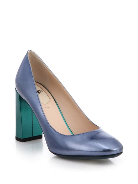 fendi metallic blue|fendi blue shoes.